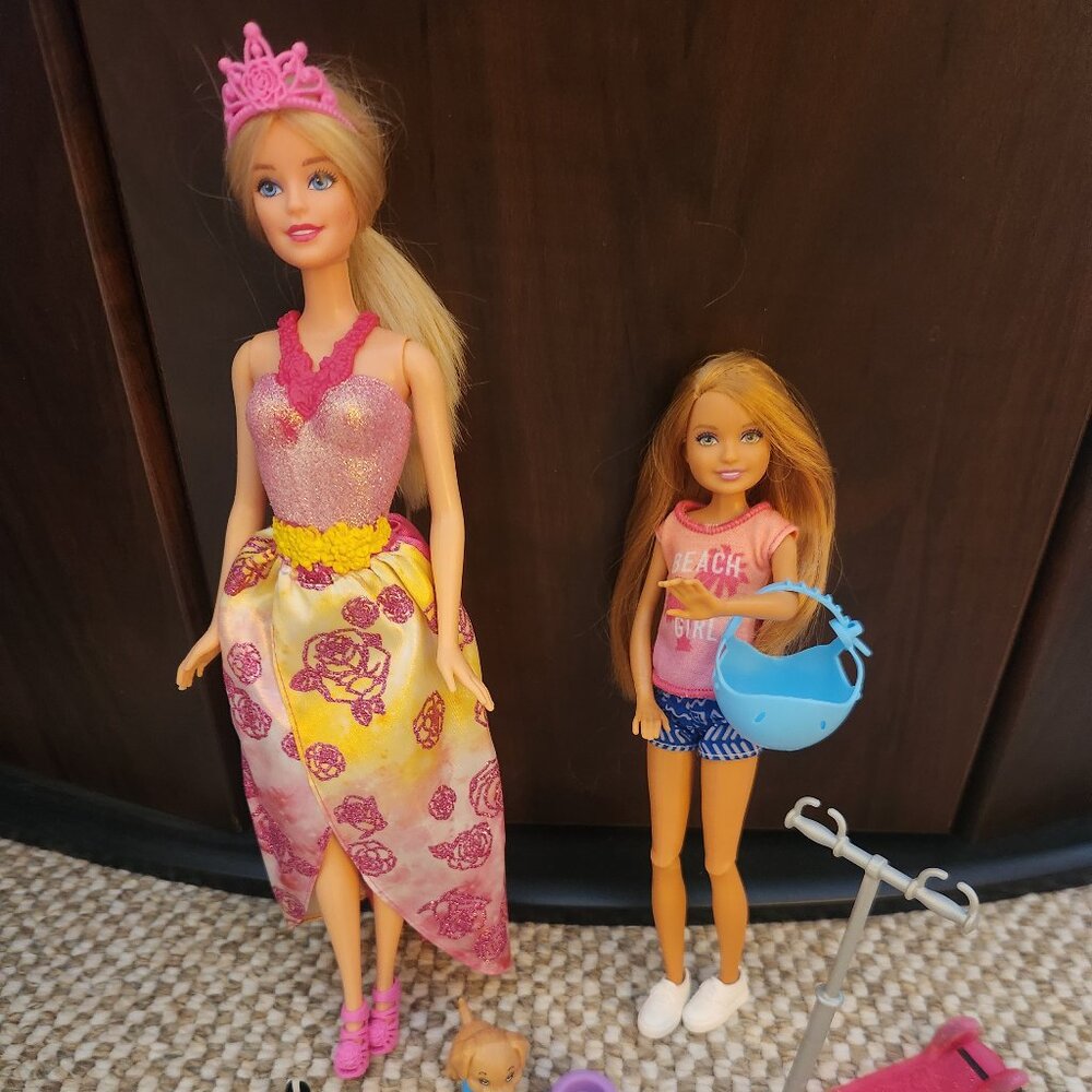 👑 Barbies – Fairytale Princess Stacie & Scooter Puppy 2-Piece Set! 👑